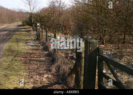Fliegen Sie entlang Landstraße kippen Stockfoto