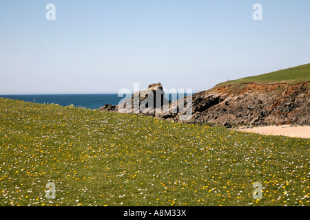 Konstantin Bay Trevose Cornwall England UK Europa Stockfoto