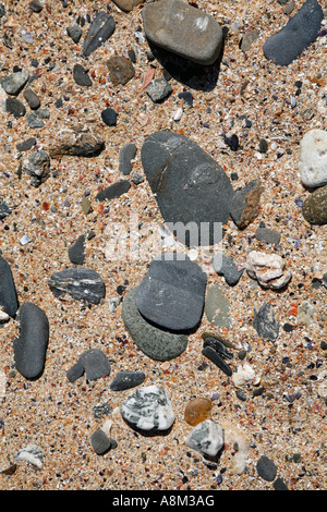 Kieselsteine am Strand Konstantin Bay Cornwall England UK Europa Stockfoto
