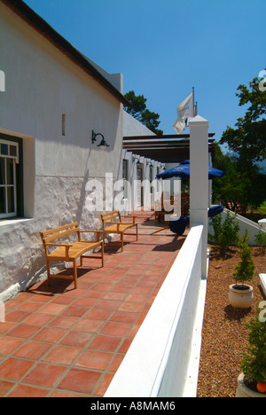 Das schöne wackelige Brücke Weingut in Franschhoek Valley Kapprovinz in Südafrika Stockfoto