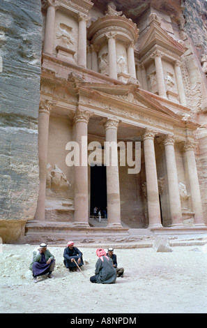 Das Finanzministerium (Al Khazneh) - Petra, Jordanien Stockfoto