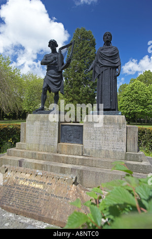 Denkmal für Evan und James James im Ynysangharad Park, Pontypridd, Wales UK Stockfoto