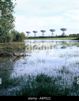 Das Mullard Radio Astronomy Observatory befindet sich in der Nähe von Cambridge, Großbritannien Stockfoto