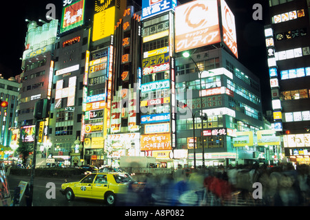 Shinjuku Tokyo Nacht Zeit Japan Stockfoto