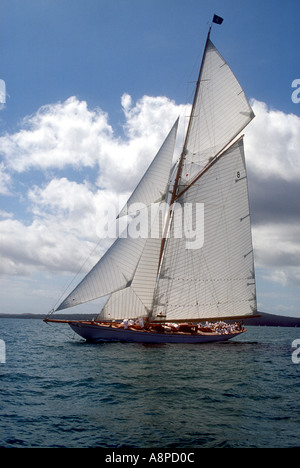 Moonbeam IV im ersten Rennen des internationalen classic yacht Regatta 2003 Auckland New Zealand Stockfoto