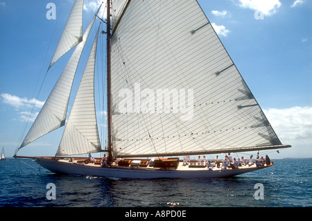 Moonbeam IV im ersten Rennen des internationalen classic yacht Regatta 2003 Auckland New Zealand Stockfoto