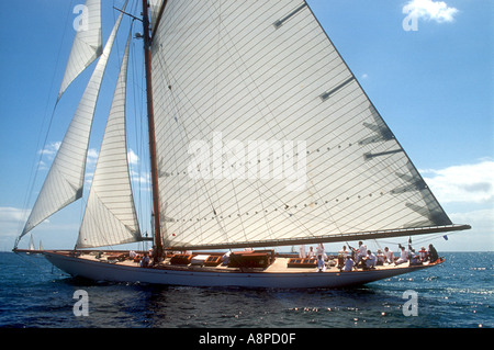 Moonbeam IV im ersten Rennen des internationalen classic yacht Regatta 2003 Auckland New Zealand Stockfoto