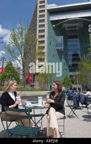 Campus Martius Park in der Innenstadt von Detroit Stockfoto