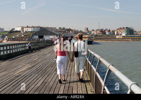 Clacton Pier am Meer Essex England UK Stockfoto
