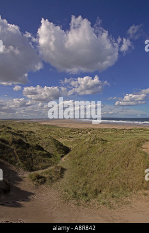 Sanddünen am Snook und Strand Lindisfarne NNR Northumberland Stockfoto