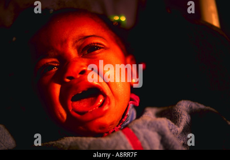 Young African American Baby weint Stockfoto