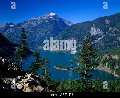 North Cascades National Park in Washington, wo der Skagit River erstelle ich Diablo Stausee aufgestaut ist Stockfoto