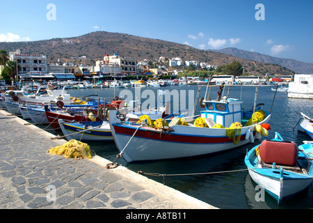 Elounda Harbour Crete Stockfoto