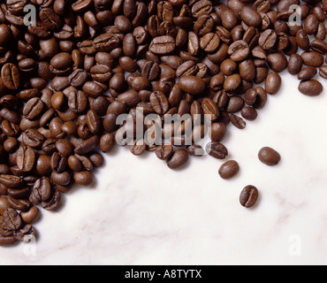 Immer noch leben - Essen. Nahaufnahme von Kaffeebohnen Stockfoto