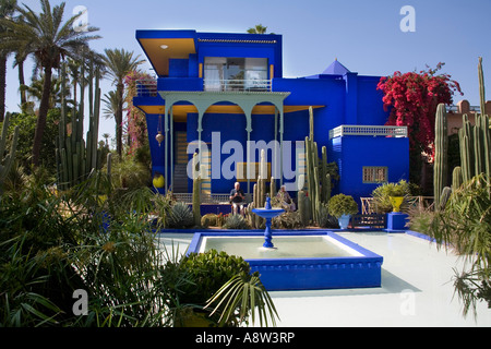 Jardins Majorelle in Marrakesch Marokko Stockfoto