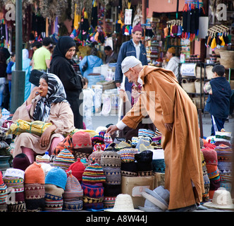 Dem Markt Souk in Marrakesch Marokko Stockfoto