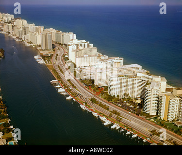 Luftaufnahme des Hotels in Miami Beach Florida USA Stockfoto