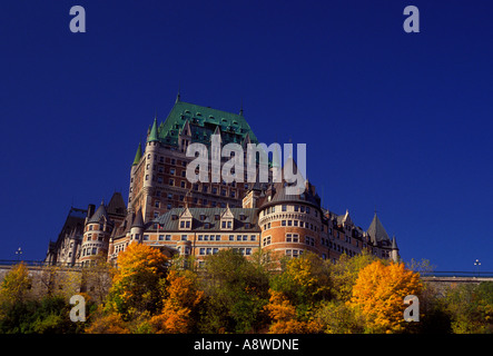 Chateau Frontenac, Hotel, Zimmer, Verpflegung, Quebec Stadt der Provinz Quebec Kanada Nordamerika Stockfoto