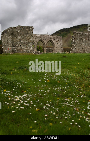 Cymer Abbey Ruinen in der Nähe von Llanelltyd Ortszentrum Gwynedd North Wales 1198 von den Zisterziensermönchen gegründet; UK Stockfoto