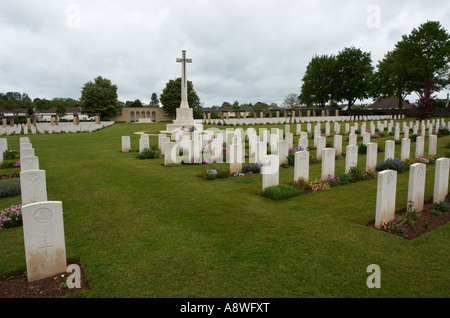 Ranville britischen Soldatenfriedhof, Normandie, Frankreich; erste französische Dorf befreit am d-Day (Ranville) Stockfoto