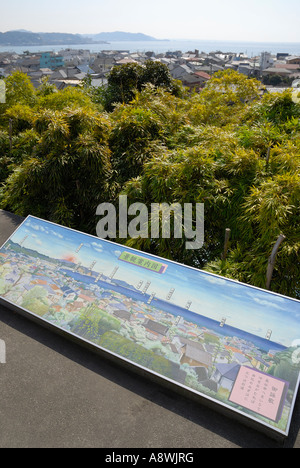 Blick vom Hasedera-Tempel in Sagami-Bucht Stockfoto