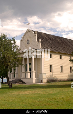 USA, Idaho, Cataldo, Mission des Heiligen Herzens, erbaut 1853, Jesuitenpater und Coeur D'Alane Indianer, 2006 Stockfoto