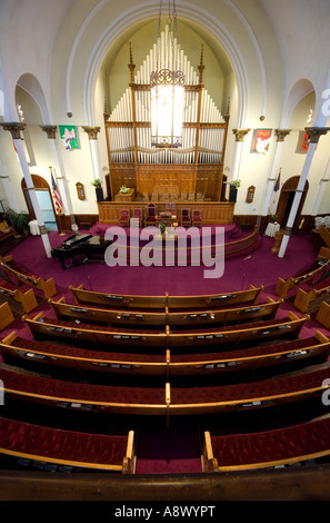 Etwas rustikales Kirchenschiff eine christliche Kirche auf Long Island. Kamera: Nikon D2x. Stockfoto