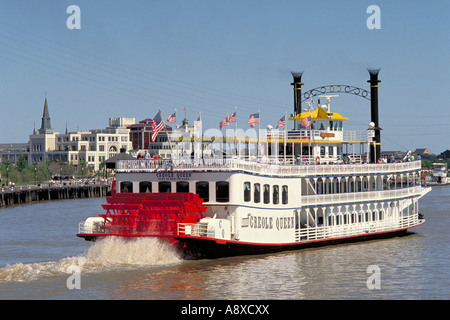 Elk216 1640 Louisiana New Orleans Mississippi River Creole Queen riverboat Stockfoto