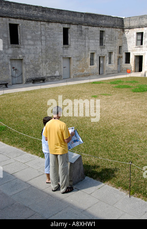 Nationalpark-Service der Festung Castillo de San Marcos in St. Augustine Florida Fl Stockfoto