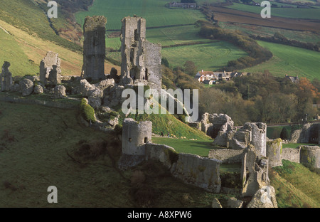 Corfe Castle-Dorset-England Stockfoto