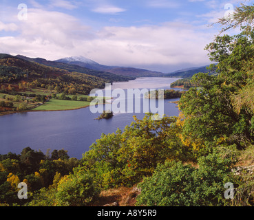 Die Queens View, Loch Tummel, in der Nähe von Pitlochry, Perth und Kinross, Schottland, Großbritannien Stockfoto