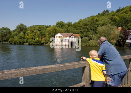 Themse in der Nähe von Henley - Oxfordshire Stockfoto