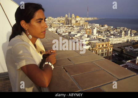 Cadiz-Blick von Tavira Turm CADIZ Stadt Cadiz Provinz Andalusien Spanien Stockfoto