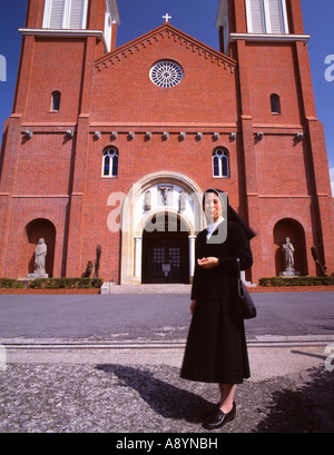 Urakami-Kathedrale (Dom St. Marien) einst die größte Kirche im Orient. Zerstört durch die Atombombe im Jahr 1959 wieder aufgebaut Stockfoto