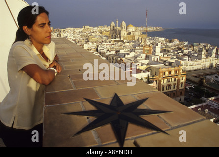 Cadiz-Blick von Tavira Turm CADIZ Stadt Cadiz Provinz Andalusien Spanien Stockfoto