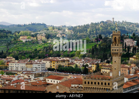 Blick vom Dom in Florenz Italien Stockfoto