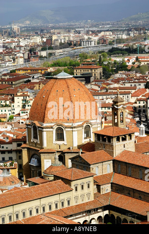 Blick vom Dom in Florenz Stockfoto