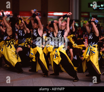 Yosakoi Tänzer in Nagasaki in Japan Stockfoto