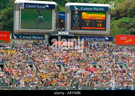 Kanada Vs Portugal berüchtigten Süden steht Hong Kong Rugby Sevens 2007 Stockfoto