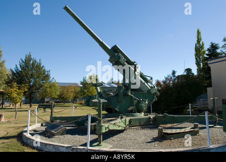 Zweiten Weltkrieg anti-Aircraft Gewehr Ranfurly Neuseeland Stockfoto