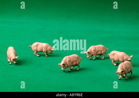 Freilandhaltung Schwein Schwein Schwein Schinken Speck organischen Schlamm schlammigen Landwirtschaft ländliche Tierhaltung Walzen in Schlamm so glücklich wie ein Oink freerange Stockfoto