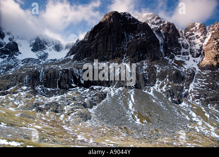 Ben Nevis North Face Cloud Schnee Stockfoto