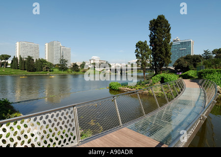 Rom Italien EUR den künstlichen See Laghetto umliegenden Park im Zentrum von EUR Stockfoto