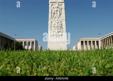 Rom Italien EUR The Obelisk Guglielmo Marconi auf der Piazza des gleichen Namens gewidmet Stockfoto