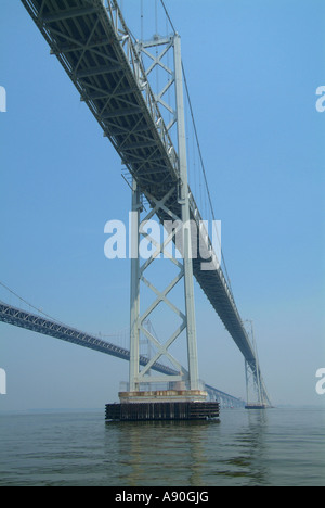 USA-Maryland Chesapeake Bay Bridge von unten Stockfoto
