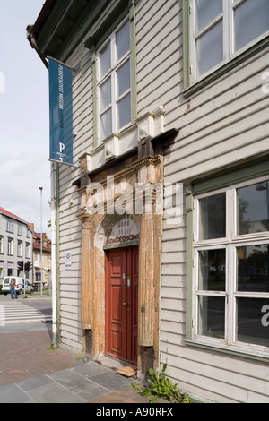 Perspektivet Museum in einem 1837 weatherboarded Gebäude in Tromsø, Norwegen Stockfoto