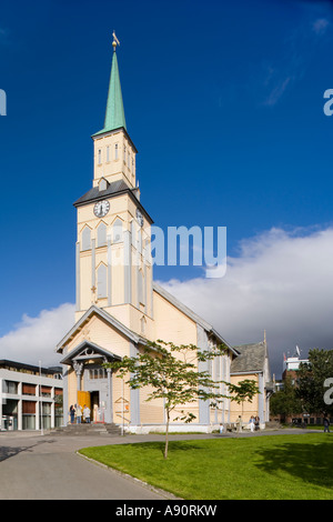 Tromso lutherische Kathedrale (die weltweit nördlichste protestantische Kathedrale) im Jahre 1861 in Tromsø, Norwegen Stockfoto