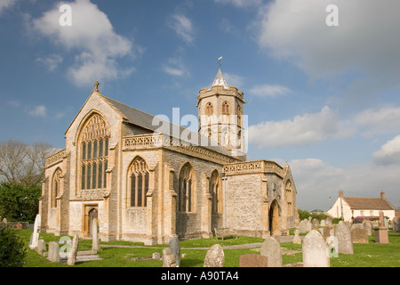 England Somerset Stoke Saint Gregory 14. Jahrhundert Dorfkirche Stockfoto