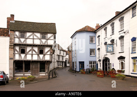 England Somerset Axbridge mittelalterlichen Stadtplatz König Johns Hunting Lodge Stockfoto