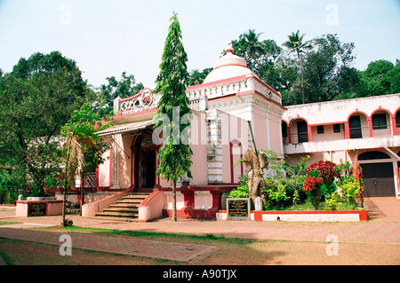 Haus neben Sri Manguesh Tempel in Mangueshi in Ponda Goa Indien Stockfoto